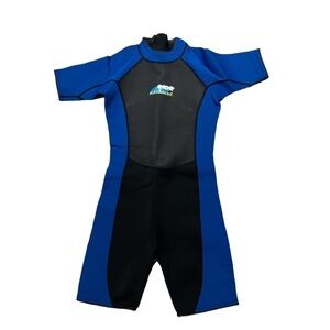 Adrenaline Short Sleeve Shorty Wetsuit Surfing Suit S Black And Blue Mens